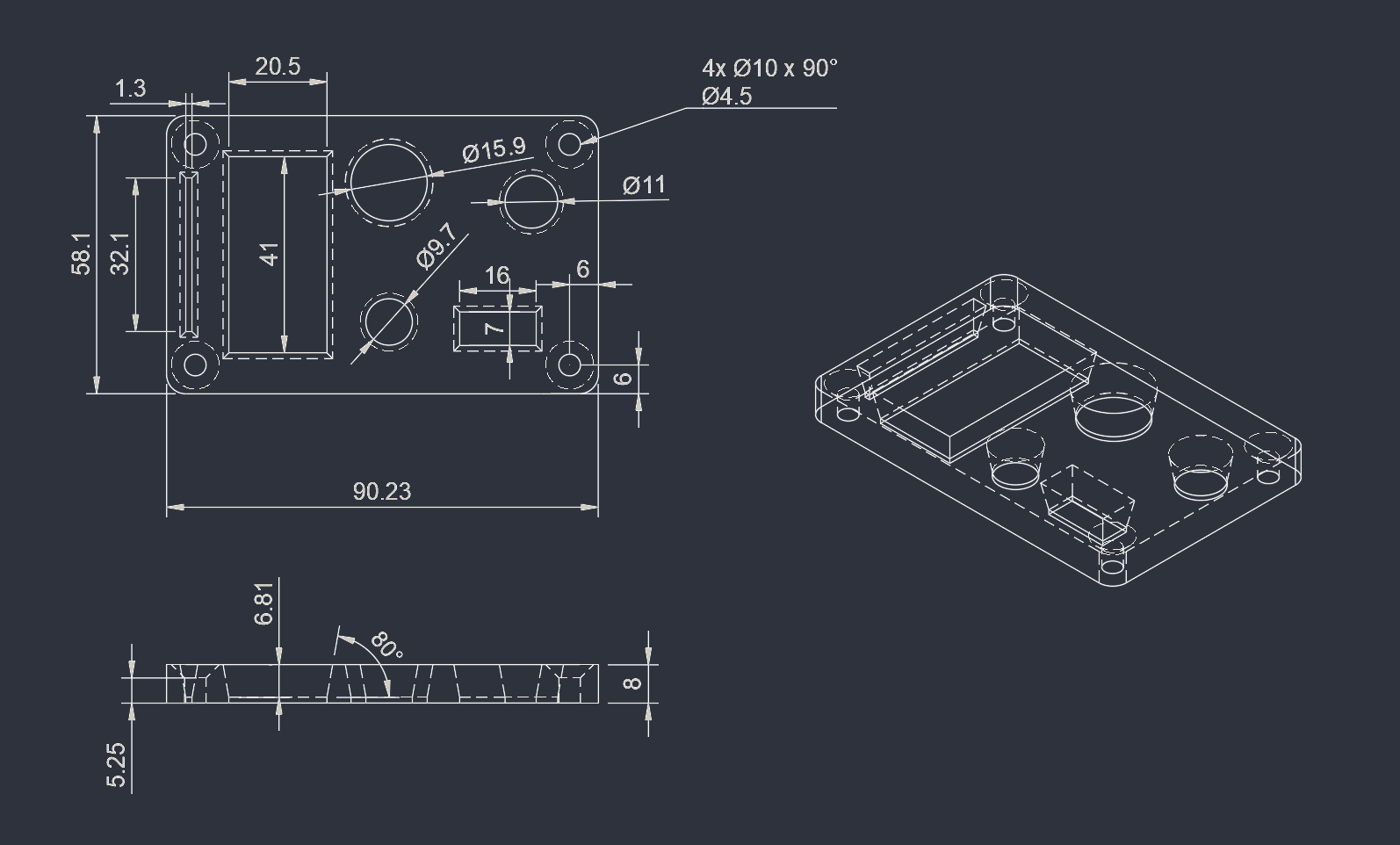 The drawing of the previous part