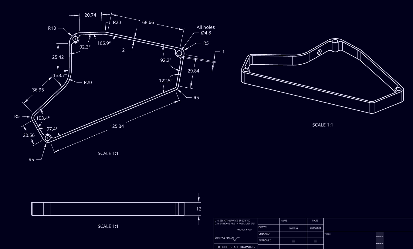 Drawing with altered colors of an enclosure