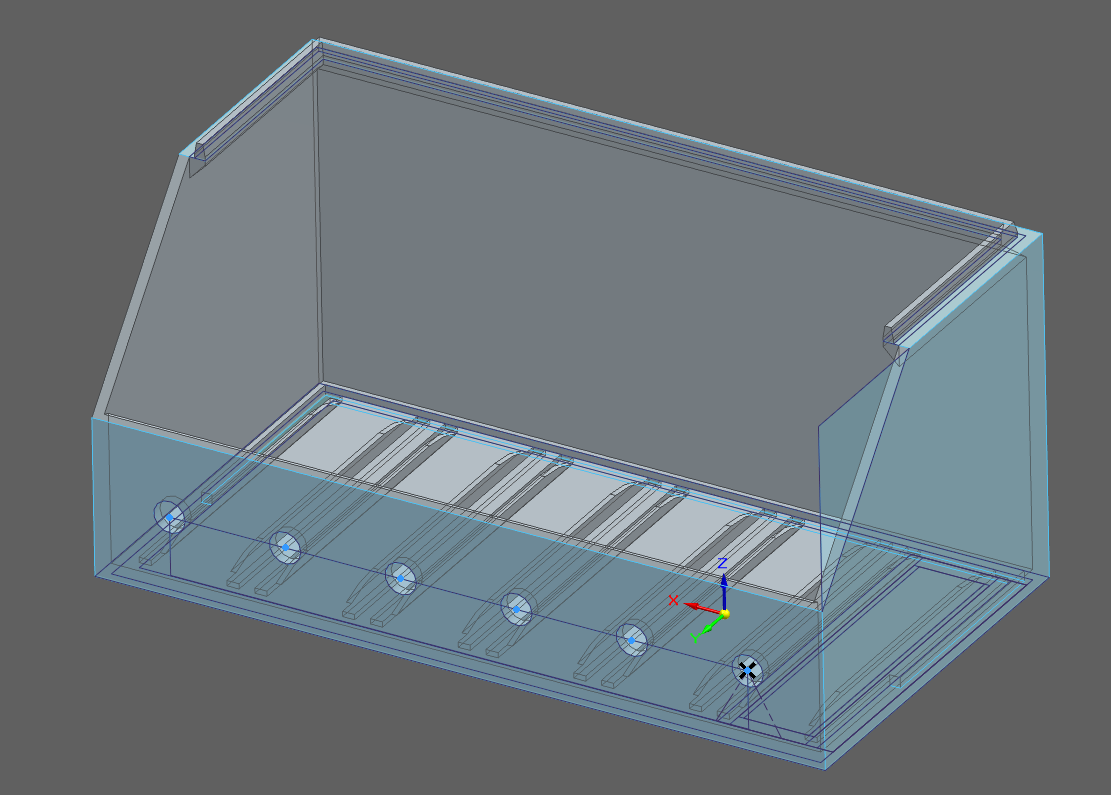 The wire box, with hidden lines shown, made in ordered mode